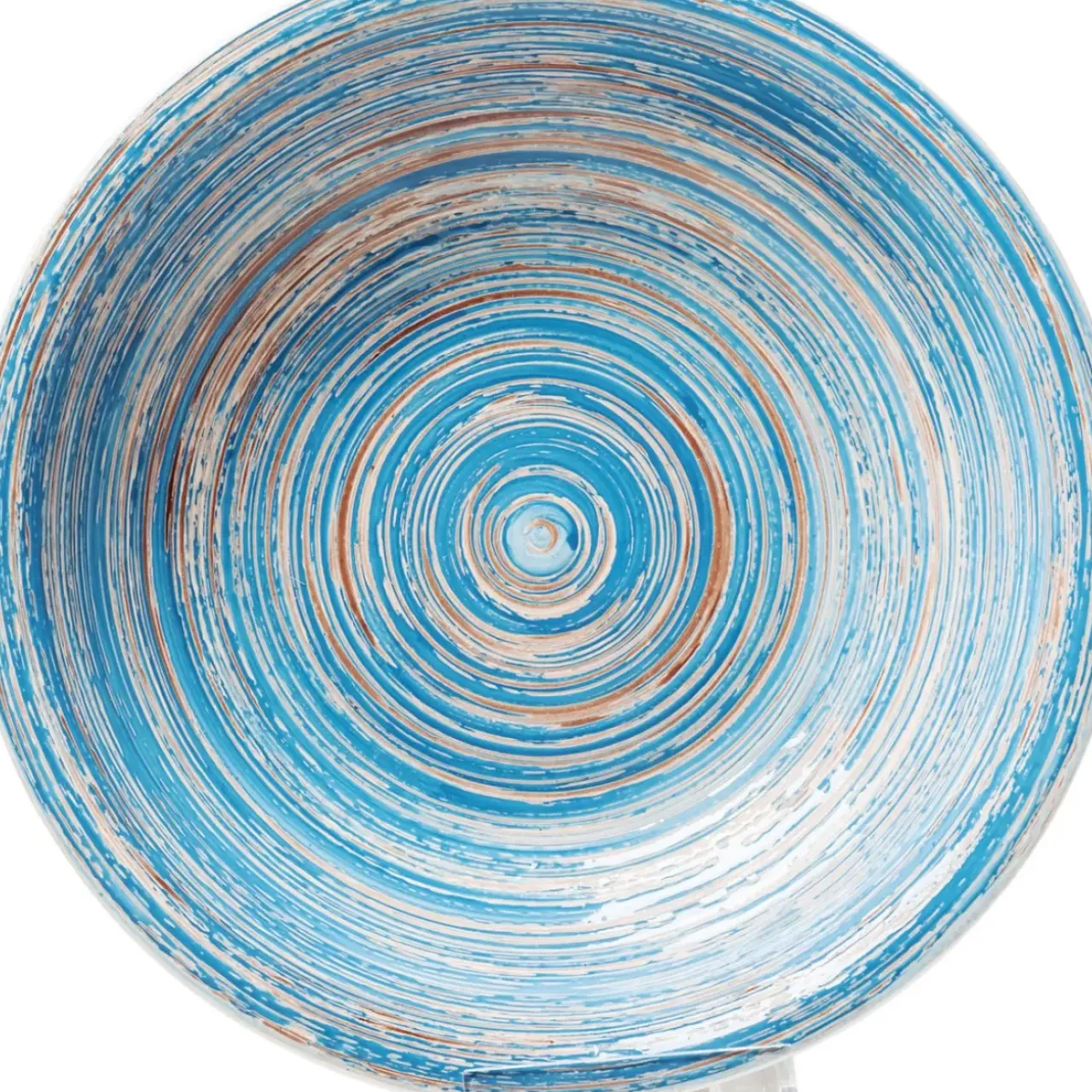 Geschirr & Tischaccessoires-KARE Design Teller Tief Swirl Blau O21Cm