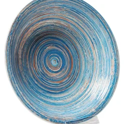 Geschirr & Tischaccessoires-KARE Design Teller Tief Swirl Blau O21Cm