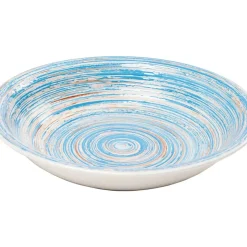 Geschirr & Tischaccessoires-KARE Design Teller Tief Swirl Blau O21Cm