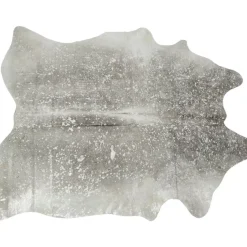 Teppiche-KARE Design Teppich Hide Acid Wash Silber