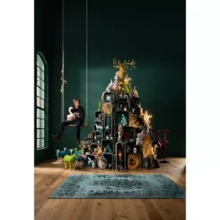 Teppiche-KARE Design Teppich Kelim Pop Turquoise 170X240Cm
