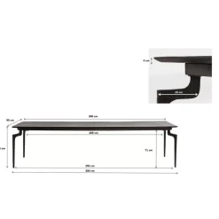 Tische-KARE Design Tisch Bug 300X90Cm