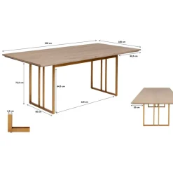 Tische-KARE Design Tisch Cesaro 200X100Cm