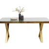 Tische-KARE Design Tisch Conley Cross Brass 180X90Cm