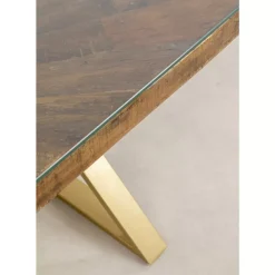 Tische-KARE Design Tisch Conley Cross Brass 180X90Cm