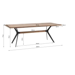 Tische-KARE Design Tisch Downtown Eiche 220X100Cm