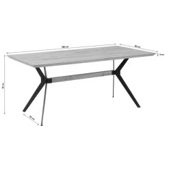 Tische-KARE Design Tisch Downtown Walnut 180X90