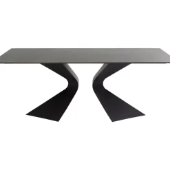 Outdoormöbel-KARE Design Tisch Gloria Outdoor Keramik Schwarz 180X90Cm