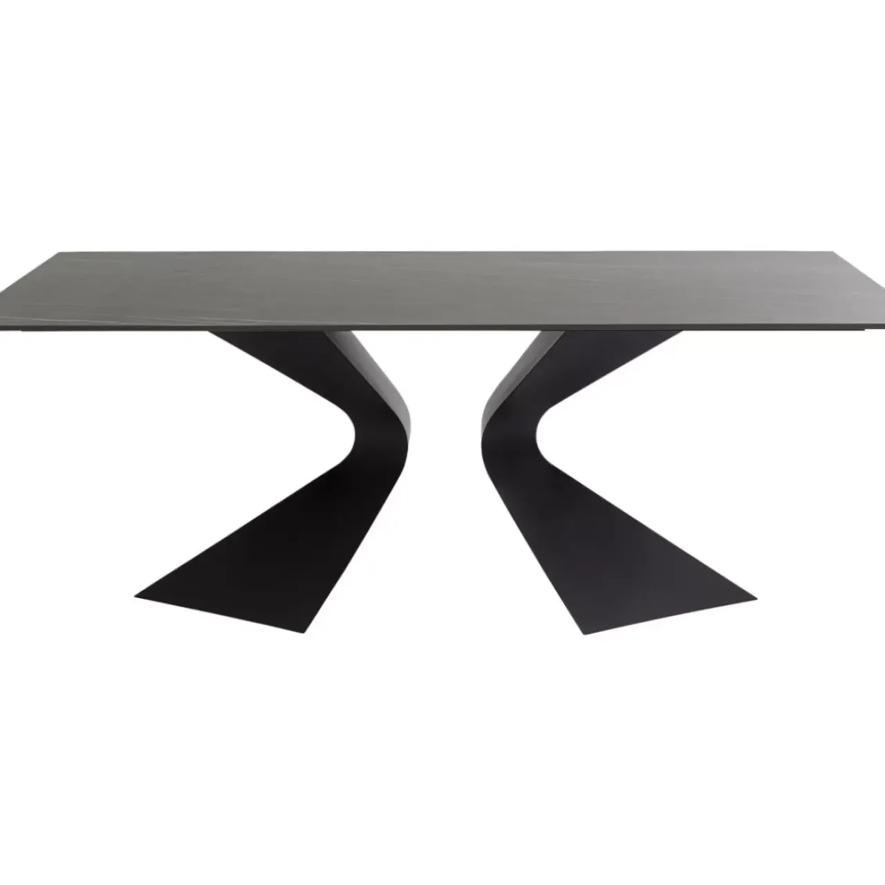 Outdoormöbel-KARE Design Tisch Gloria Outdoor Keramik Schwarz 180X90Cm