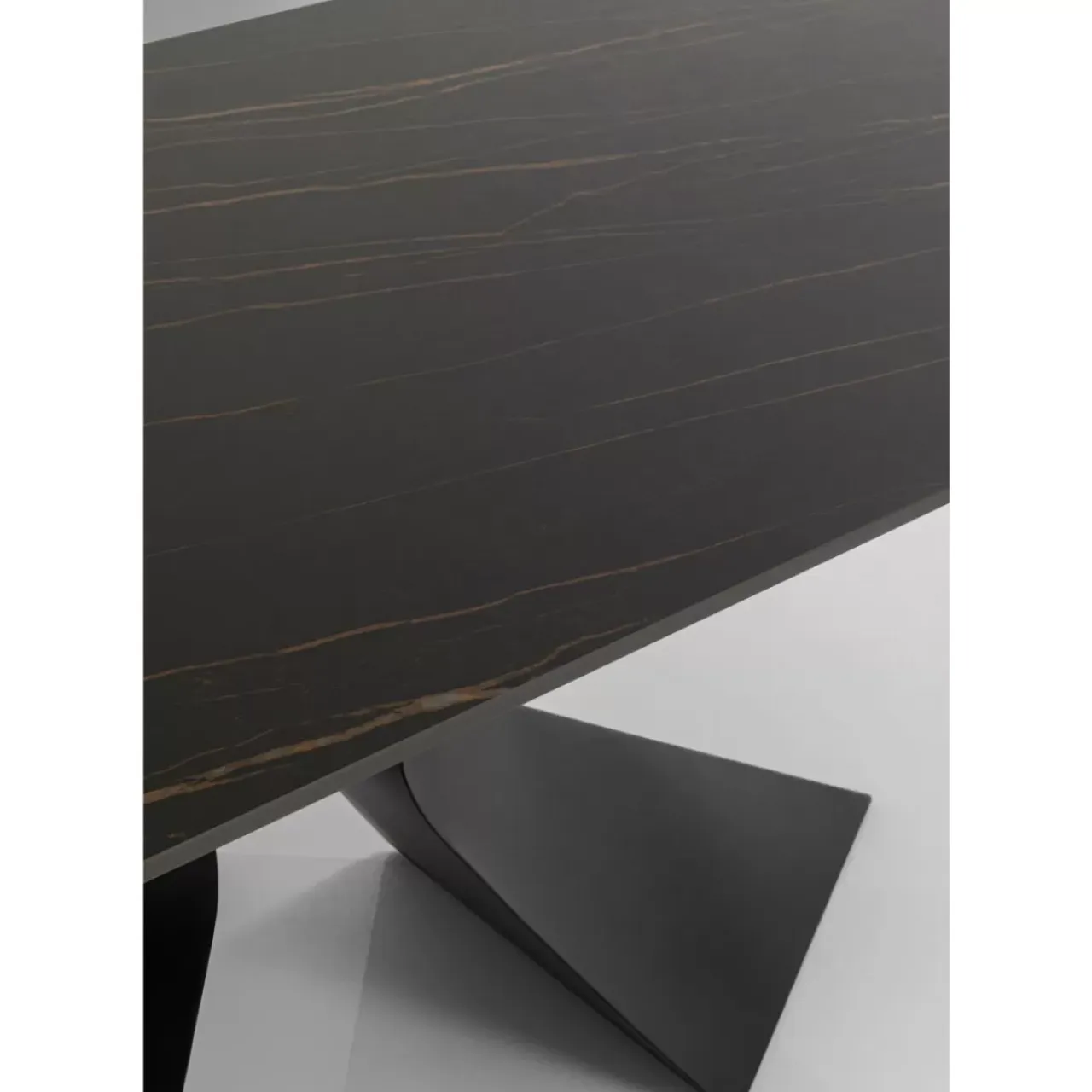 Outdoormöbel-KARE Design Tisch Gloria Outdoor Keramik Schwarz 180X90Cm