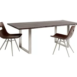 Tische-KARE Design Tisch Harmony Dunkel Chrom 180X90