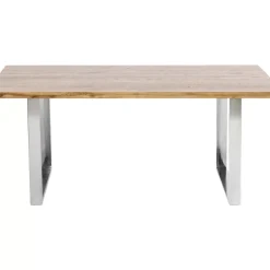 Tische-KARE Design Tisch Jackie Eiche Chrom 160X80