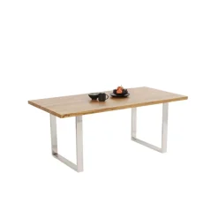 Tische-KARE Design Tisch Jackie Eiche Chrom 160X80