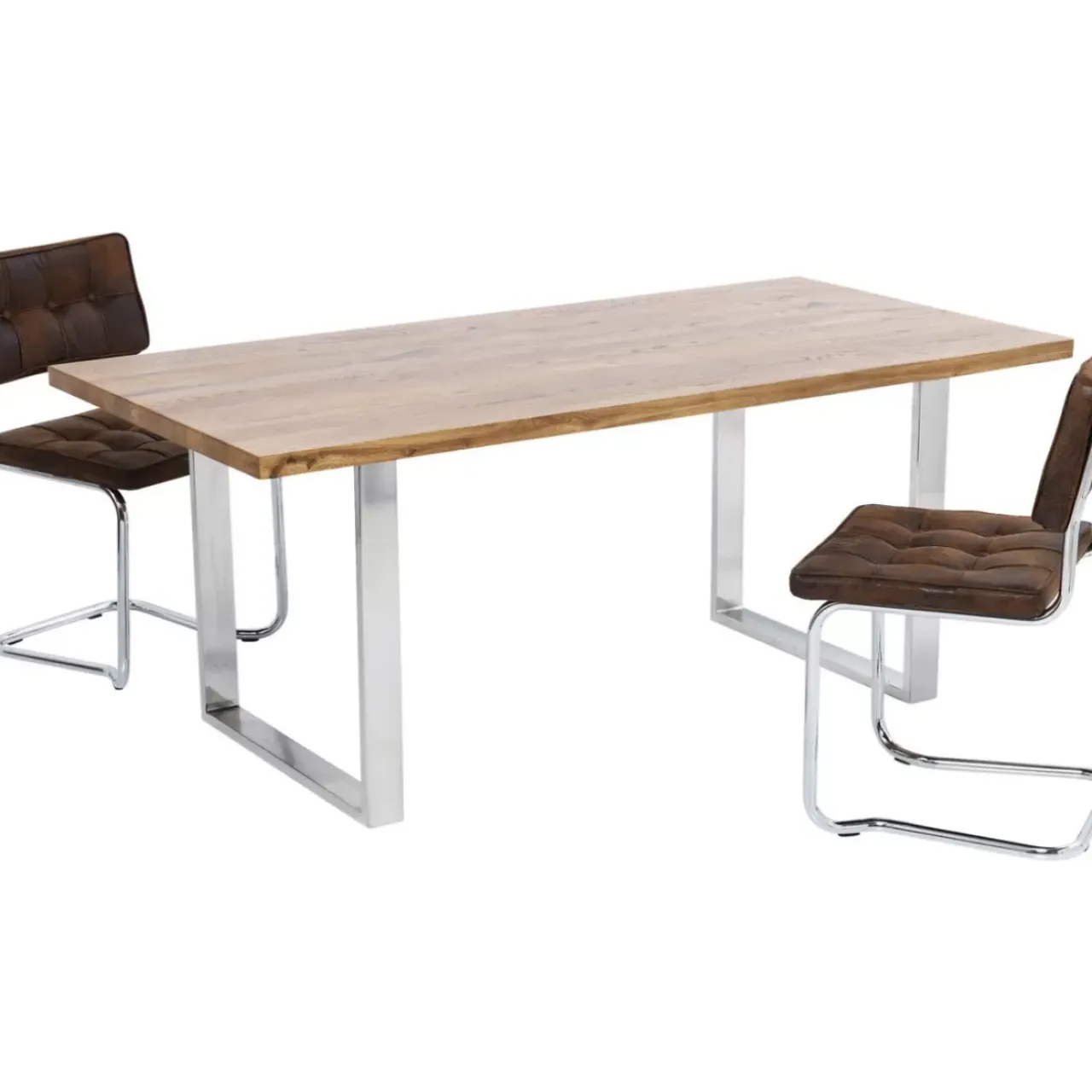 Tische-KARE Design Tisch Jackie Eiche Chrom 160X80