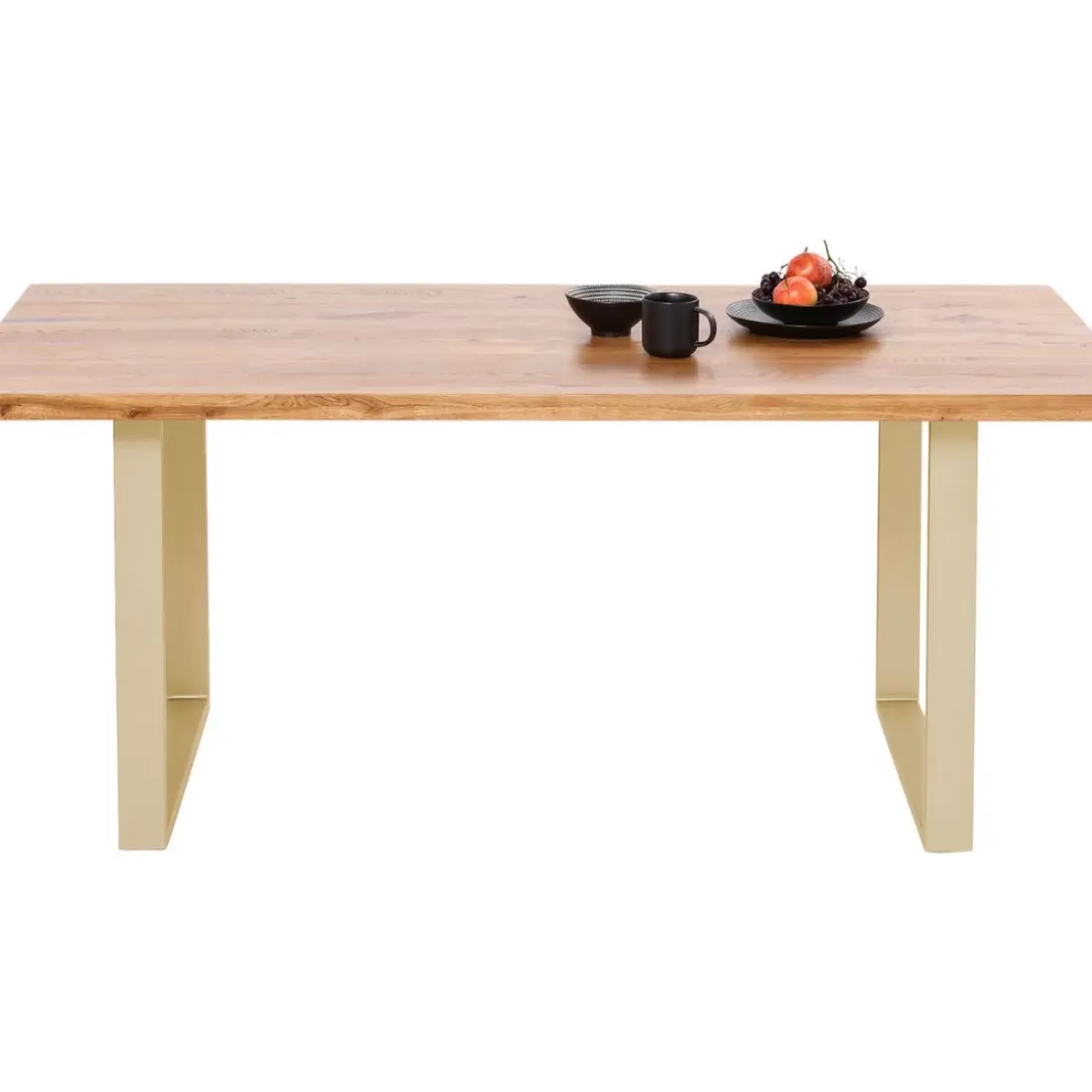 Tische-KARE Design Tisch Jackie Eiche Messing 160X80