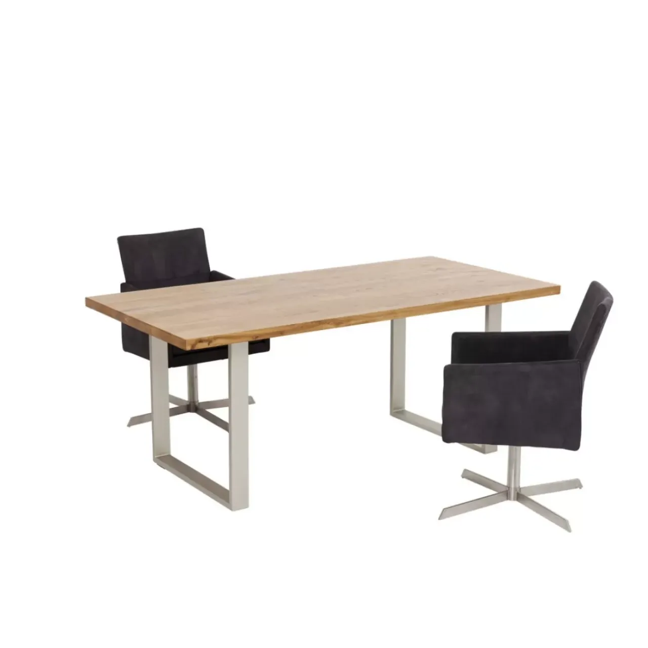 Tische-KARE Design Tisch Jackie Eiche Silber 160X80