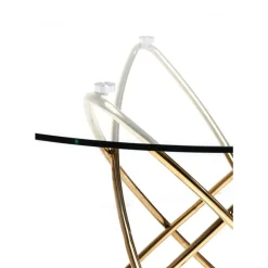 Tische-KARE Design Tisch Molekular Gold O120Cm