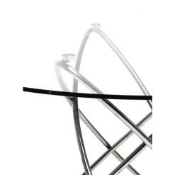 Tische-KARE Design Tisch Molekular Silber O120Cm