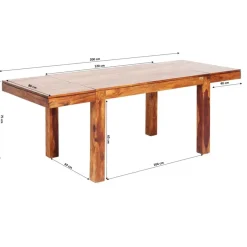 Tische-KARE Design Tisch Momo Inkl. 2 Ansteckplatten 120(40+40)X80Cm