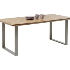 Tische-KARE Design Tisch Parquet Silber 180X90