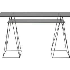 Tische-KARE Design Tisch Polar Schwarz 8Mm Esg 135X65Cm