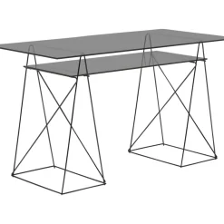 Tische-KARE Design Tisch Polar Schwarz 8Mm Esg 135X65Cm