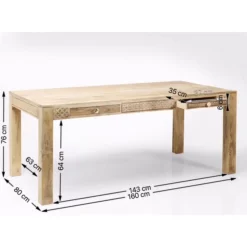 Tische-KARE Design Tisch Puro Plain 160X80Cm