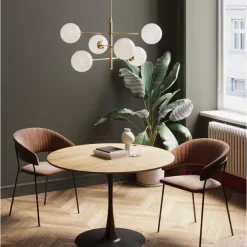 Tische-KARE Design Tisch Schickeria Eiche Schwarz O110Cm