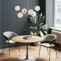 Tische-KARE Design Tisch Schickeria Eiche Weis O110Cm
