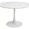 Tische-KARE Design Tisch Schickeria Marmor Weis O110Cm
