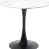 Tische-KARE Design Tisch Schickeria Marmor Weis Schwarz O80Cm