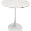 Tische-KARE Design Tisch Schickeria Marmoroptik Weis O80Cm