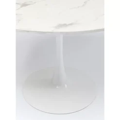 Tische-KARE Design Tisch Schickeria Marmoroptik Weis O80Cm