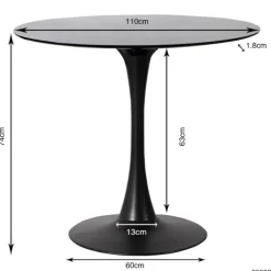 Tische-KARE Design Tisch Schickeria Schwarz O110