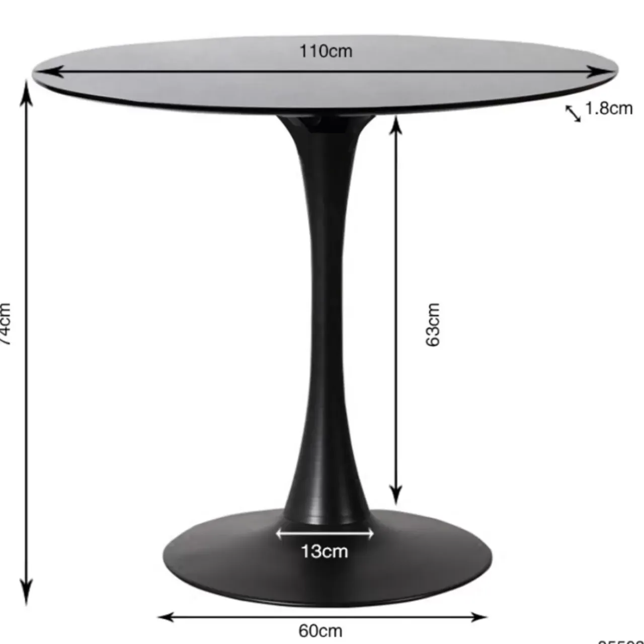 Tische-KARE Design Tisch Schickeria Schwarz O110