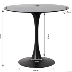 Tische-KARE Design Tisch Schickeria Schwarz O110