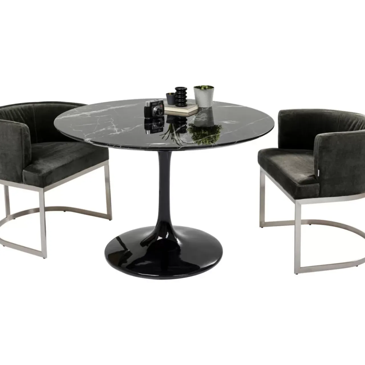 Tische-KARE Design Tisch Solo Marble Schwarz O110