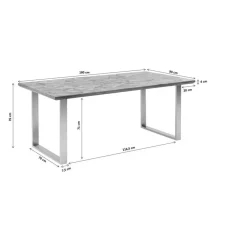 Tische-KARE Design Tisch Stars Rohstahl 180X90