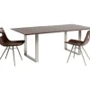 Tische-KARE Design Tisch Symphony Dunkel Chrom 200X100