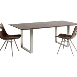 Tische-KARE Design Tisch Symphony Dunkel Chrom 180X90