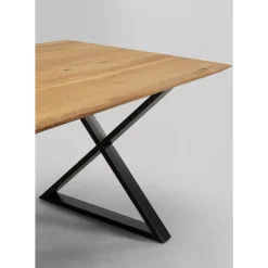Tische-KARE Design Tisch Symphony Eiche Cross Schwarz 200X100Cm