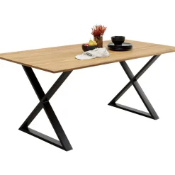Tische-KARE Design Tisch Symphony Eiche Cross Schwarz 200X100Cm