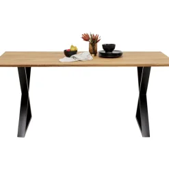 Tische-KARE Design Tisch Symphony Eiche Cross Schwarz 200X100Cm