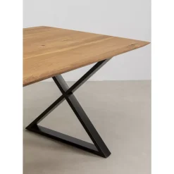Tische-KARE Design Tisch Symphony Eiche Cross Schwarz 180X90Cm