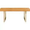 Tische-KARE Design Tisch Symphony Eiche Messing 200X100