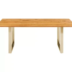 Tische-KARE Design Tisch Symphony Eiche Messing 200X100