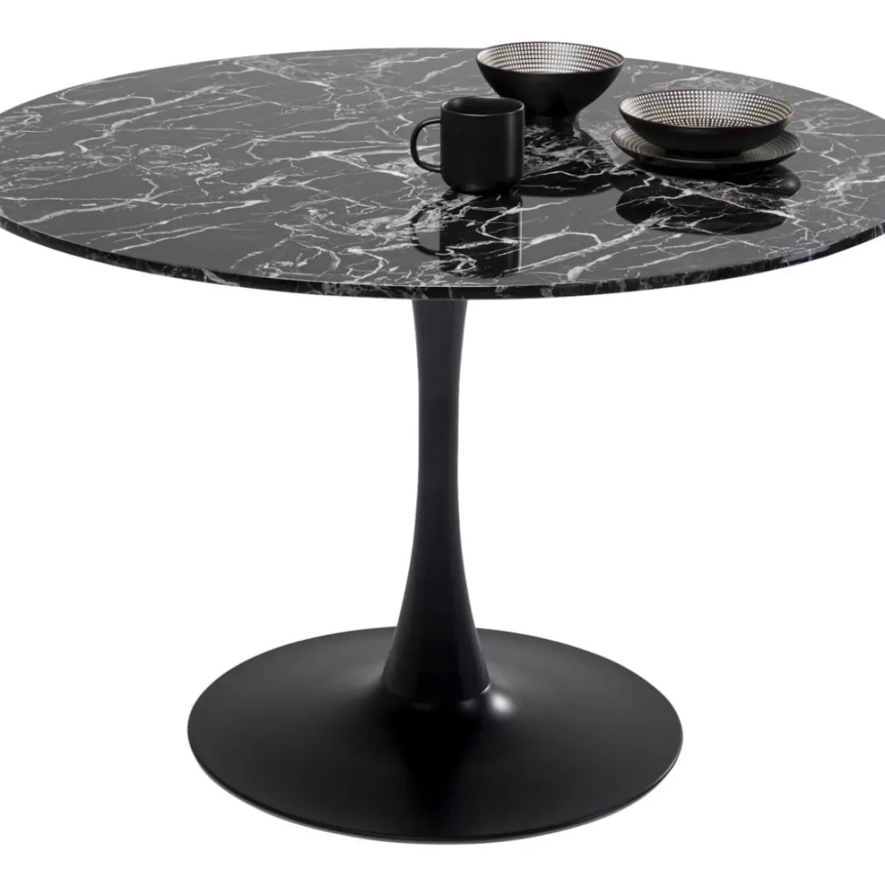 Tische-KARE Design Tisch Veneto Marmor Schwarz O110Cm