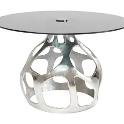 Tische-KARE Design Tisch Volcano Silber O120Cm