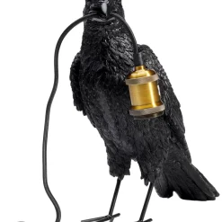 Tischleuchten-KARE Design Tischleuchte Animal Crow Matt Schwarz