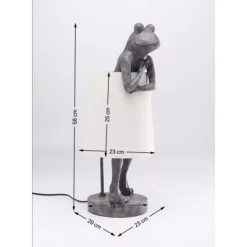 Tischleuchten-KARE Design Tischleuchte Animal Frog Grau